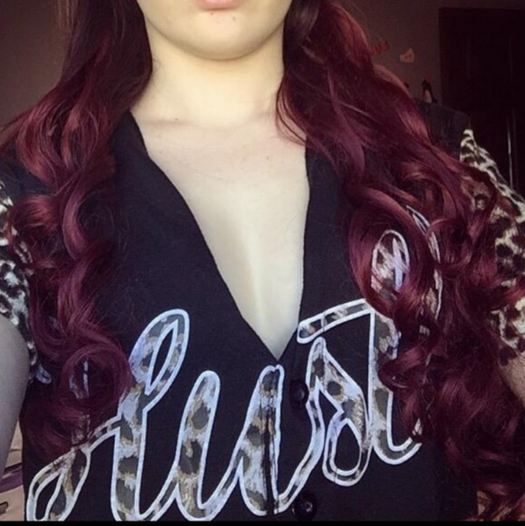 Wine Red Hair Extentions - Picture 3 of 3